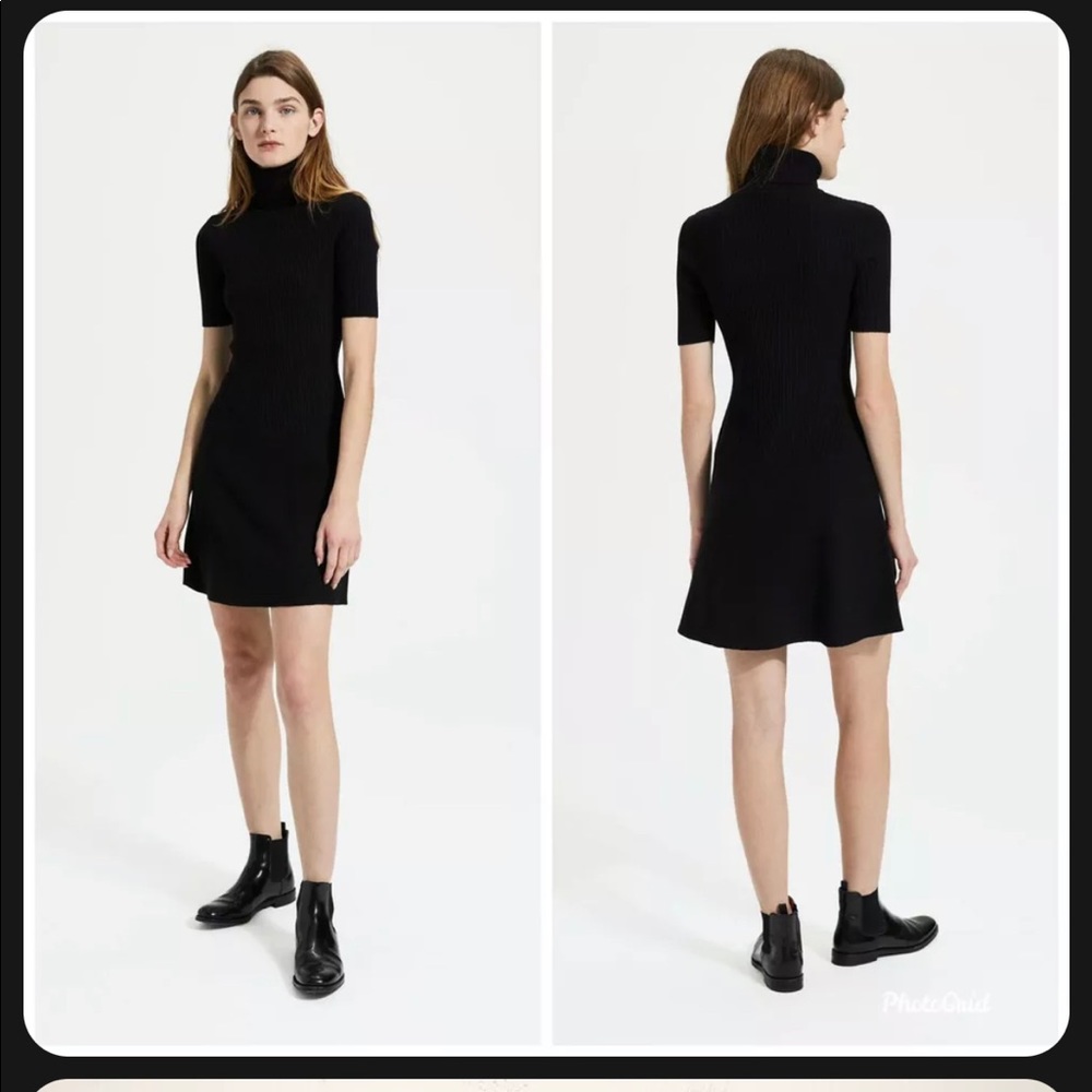 Mint condition THEORY  black turtleneck dress, small